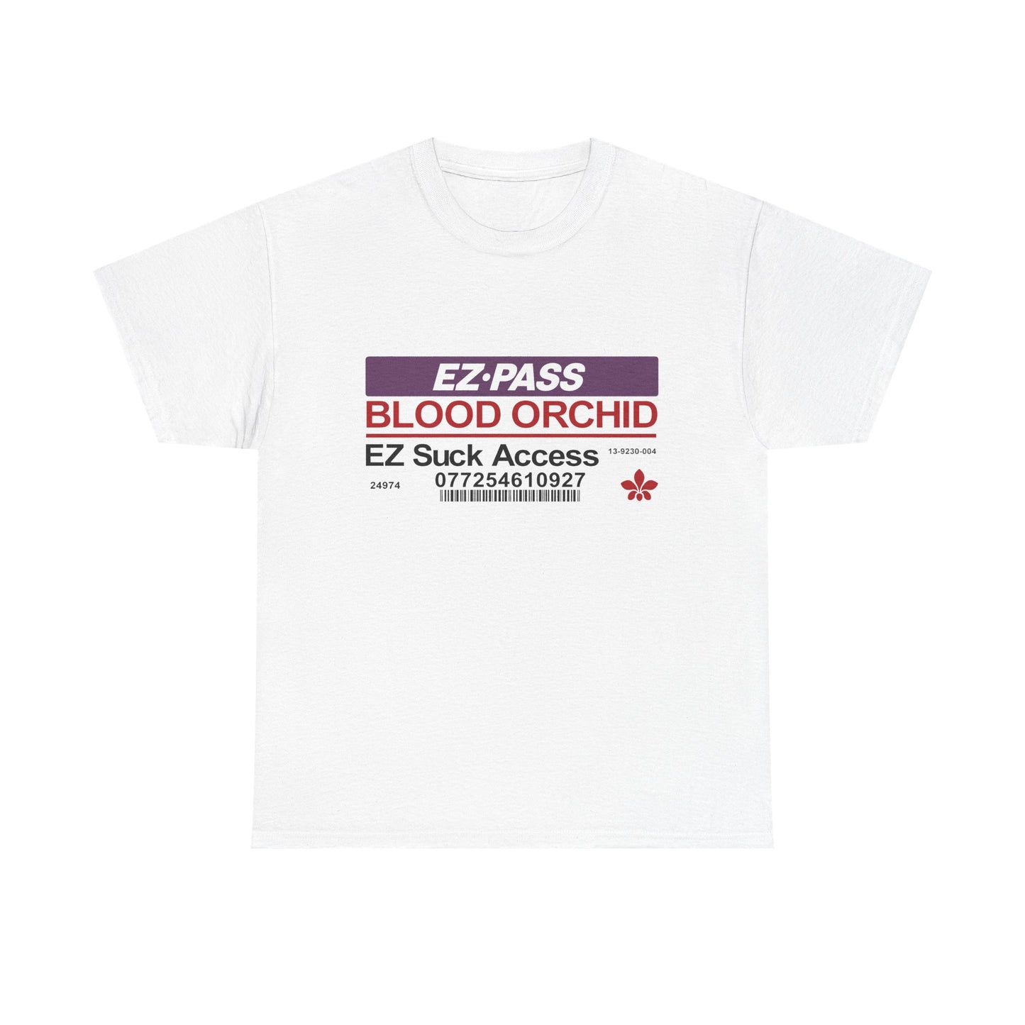Unisex Heavy Cotton Tee - EZ Pass Blood Orchid Graphic Shirt