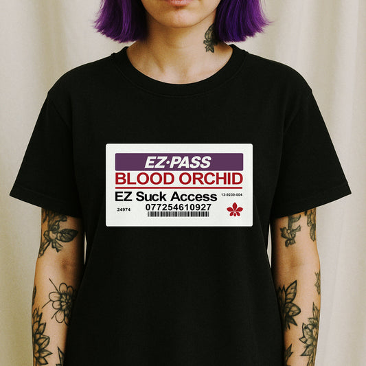 Unisex Heavy Cotton Tee - EZ Pass Blood Orchid Graphic Shirt