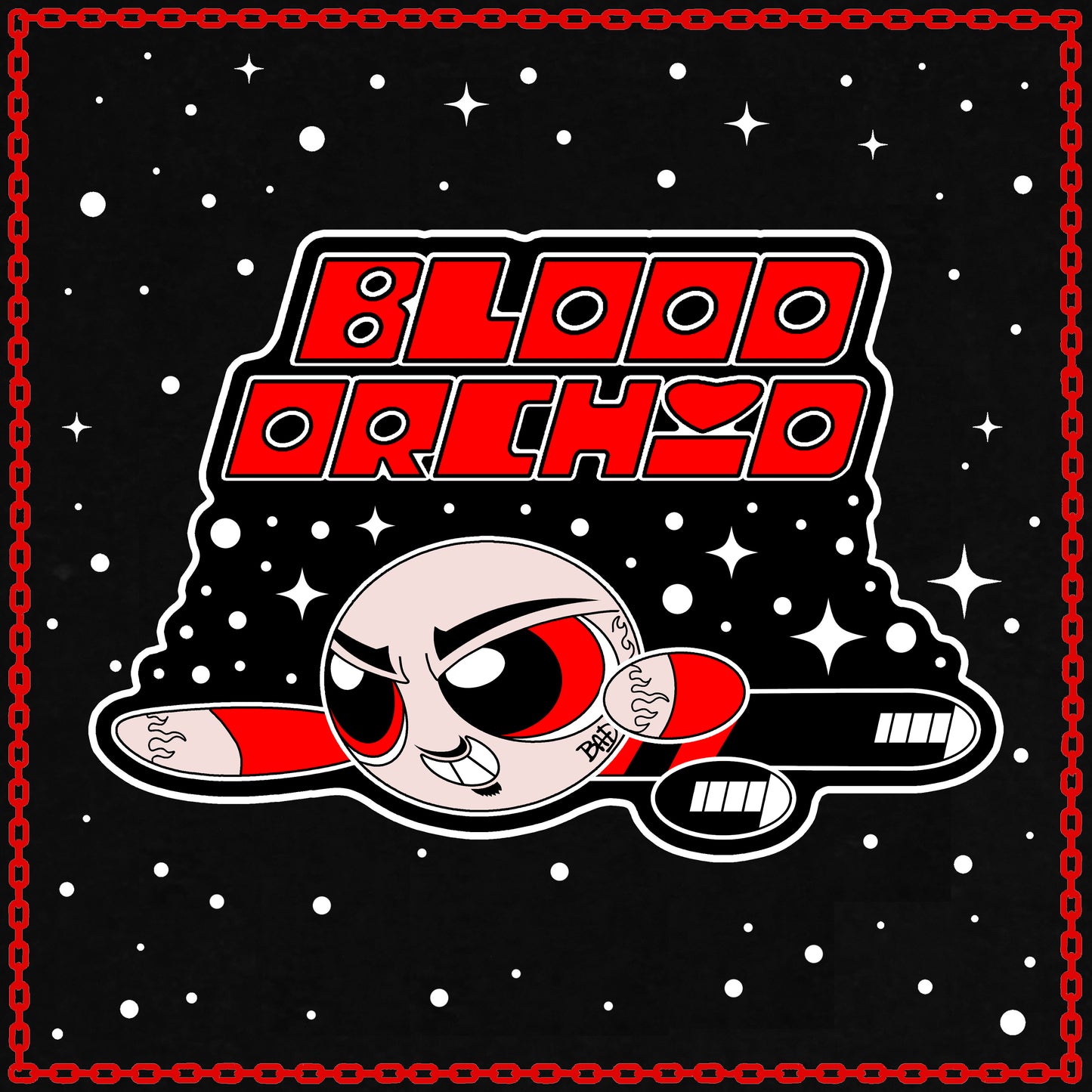 Rowdy Ruff Blood Orchid Sticker